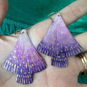 Handmade hand painted earrings